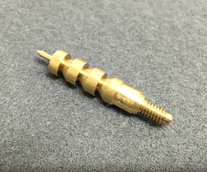 .38/.357/9mm Caliber Brass Jag Male Threaded J Dewey Rods